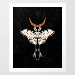 Mystical Luna Moth Art Print