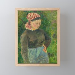 Peasant Woman, 1880 by Camille Pissarro Framed Mini Art Print