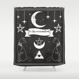 To The Moon And Back With Your Cats Shower Curtain
