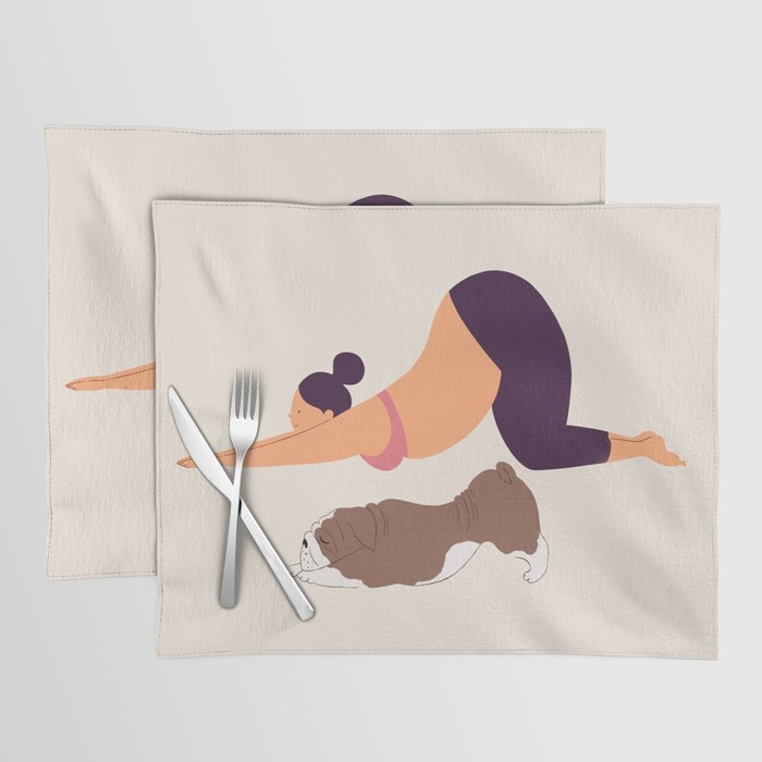 Yoga With Dog 01 Placemat