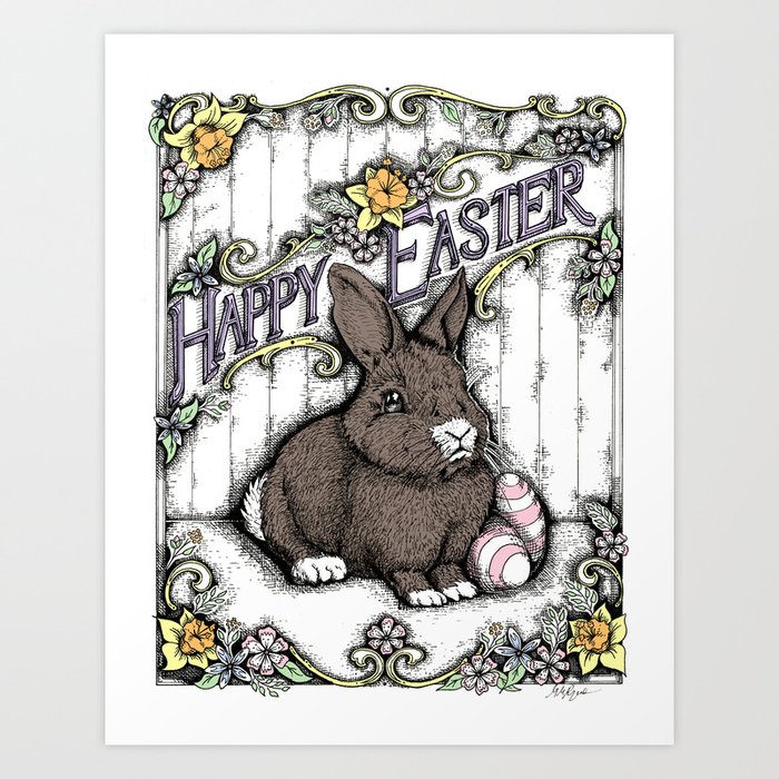Sapphorica Creations- Henry the Bunny Art Print