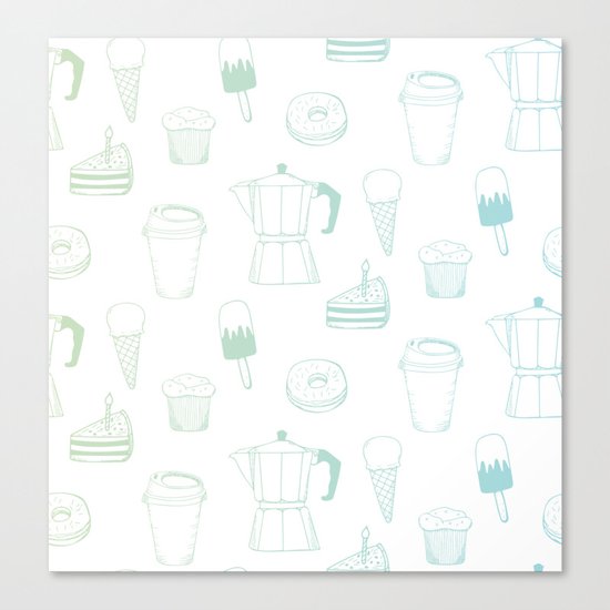 Coffee and Dessert Canvas Print