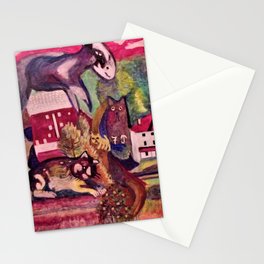 Kuerner Farm estilo Chagall Stationery Card