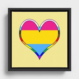 Pan Pride Heart Framed Canvas