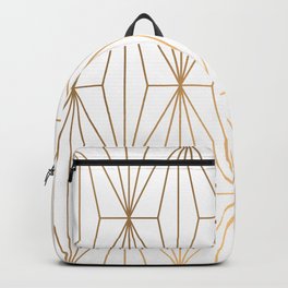 Gold Geometric Pattern Illustration Backpack