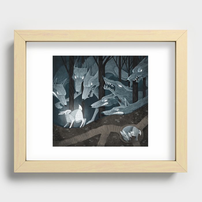 But First They Must Catch You Recessed Framed Print