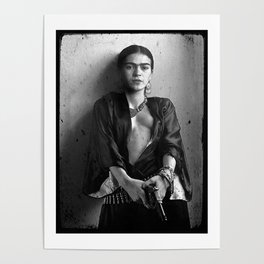 Frida Kahlo The Gun Art Mexican Poster