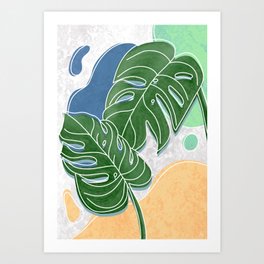 Monstera Leaves Art Print