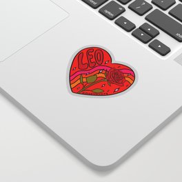 Leo Valentine Sticker