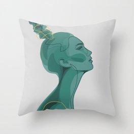 Turquoise Beauty Throw Pillow