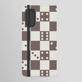 Checkered Dice Pattern \\ Cocoa Milk Color Palette Android Wallet Case