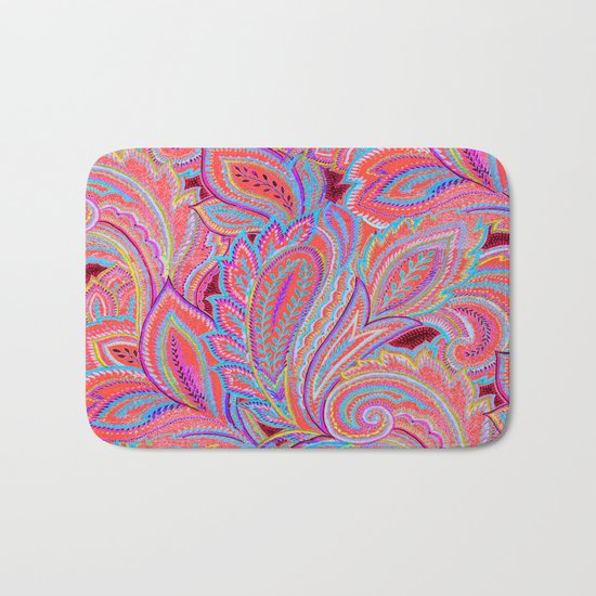 paisley heart Bath Mat