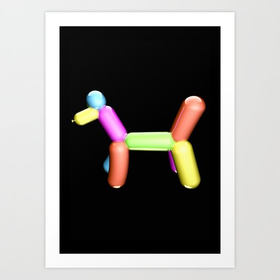 Dog Balloon Art Print
