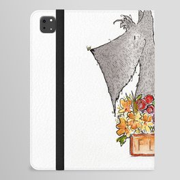 Scottie Scottish Terrier fleurs flowers floral flower garden dog terrier art  iPad Folio Case