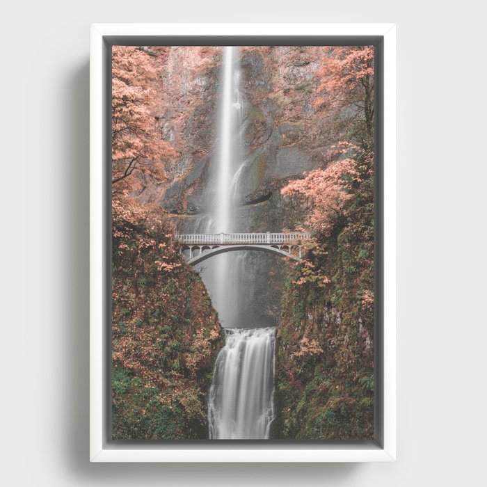 Multnomah Falls Framed Canvas