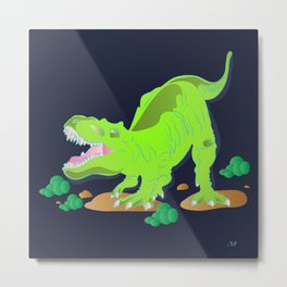 Dino - Bright Metal Print | Adventure, Dino, Nature, Boys, Illustration, Bright, Animal, Vector, Colors, Drawing 