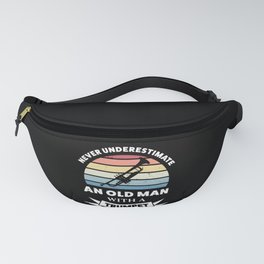 Old Man with a Trumpet Funny Gift Dad Fanny Pack