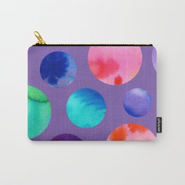 Watercolor Polka Dots Carry-All Pouch