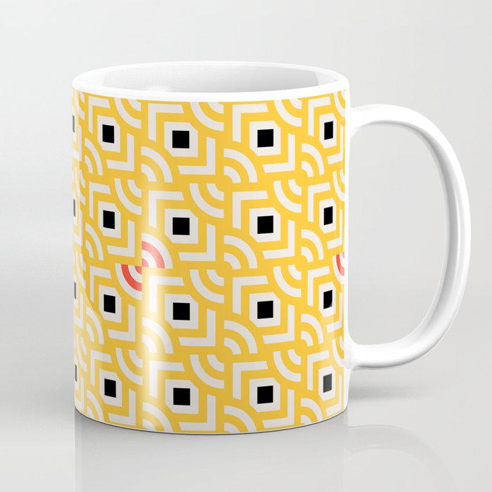 Round Pegs Square Pegs Yellow Coffee Mug