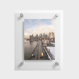 Manhattan Views and the Brooklyn Bridge | New York City Skyline | Travel Photography Floating Acrylic Print