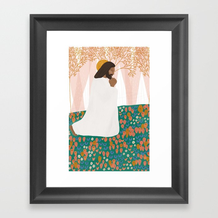 His Prayer Framed Art Print