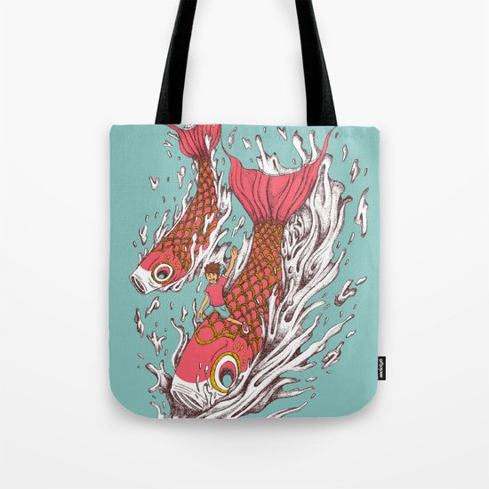 Ride with Koi Tote Bag