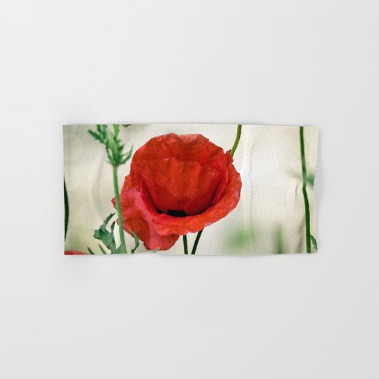 Red poppy Hand & Bath Towel