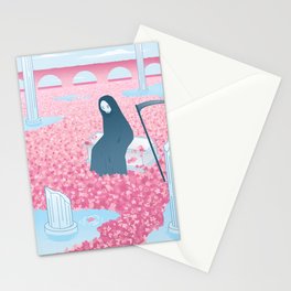 Death Taking A Break Stationery Cards