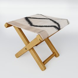 Moroccan Berber Rug Design No.17 - Ivory White Folding Stool