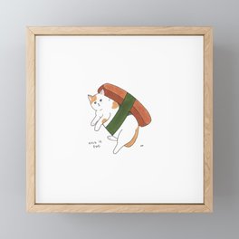 Musubi Cat Framed Mini Art Print