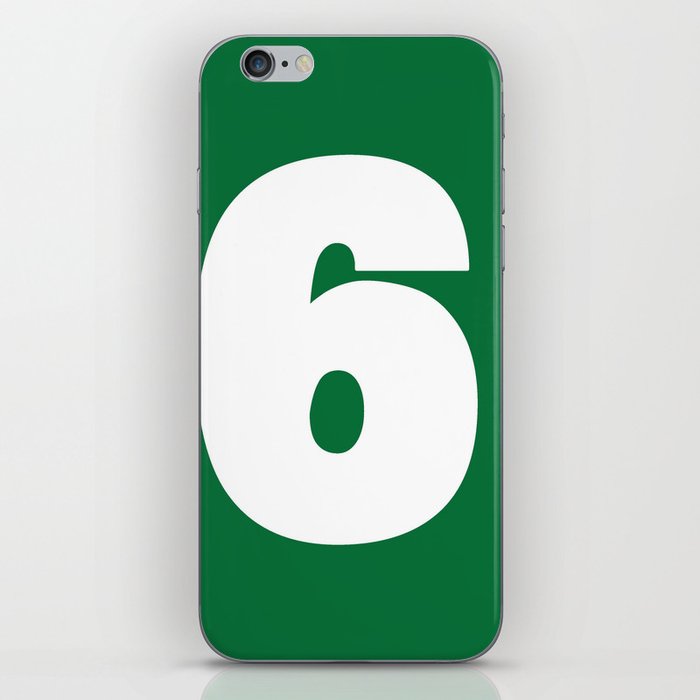 6 (White & Olive Number) iPhone Skin