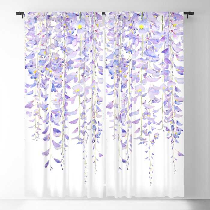 purple wisteria in bloom 2021 Blackout Curtain