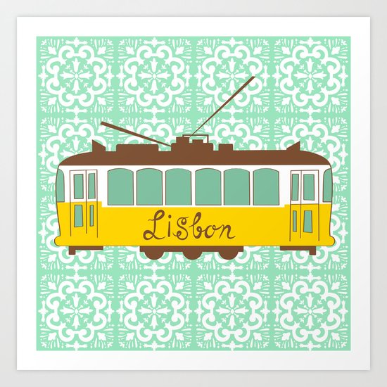 Lisbon Tram Art Print