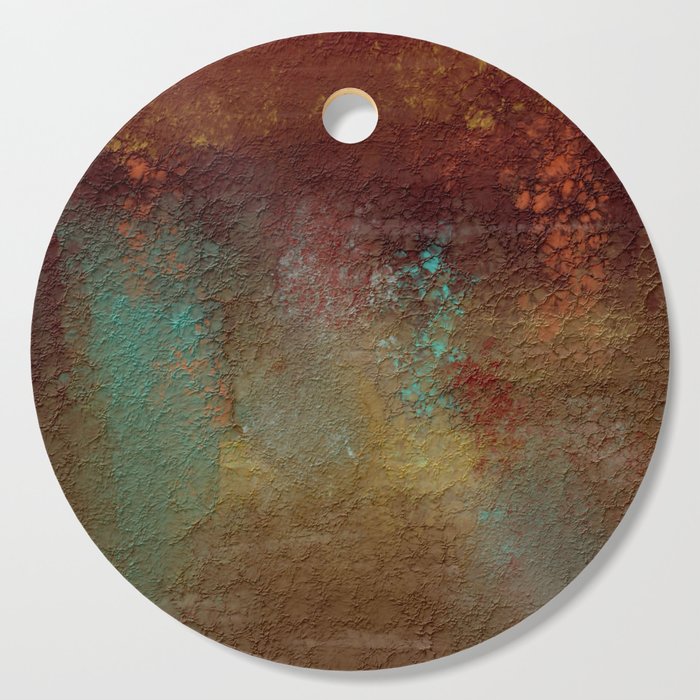 Copper, Gold, and Turquoise Textures Cutting Board