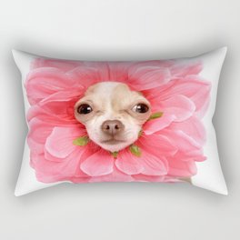 Chihuahua Flower Rectangular Pillow