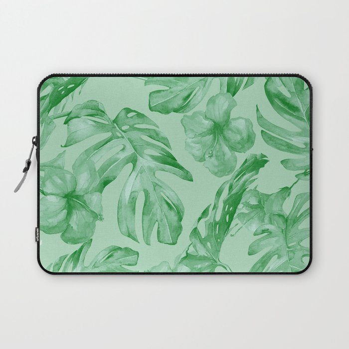 Green Jungle Island Tropical Palm Garden Laptop Sleeve