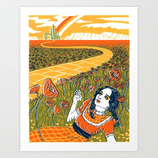 Dorothy in the Poppy Field Art Print