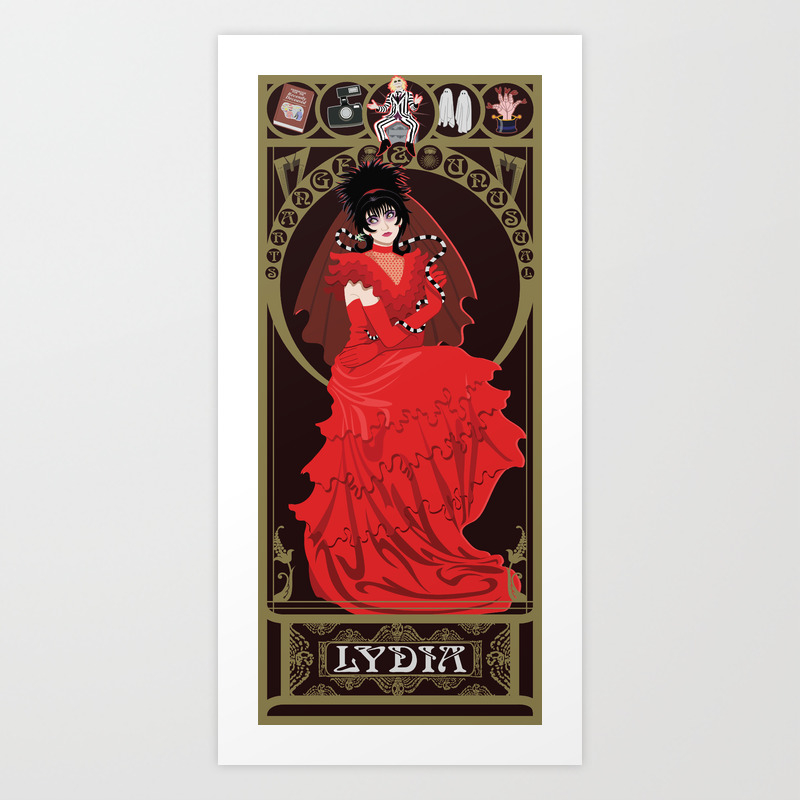 Lydia Nouveau Beetlejuice Art Print By Captainlaserbeam Society6