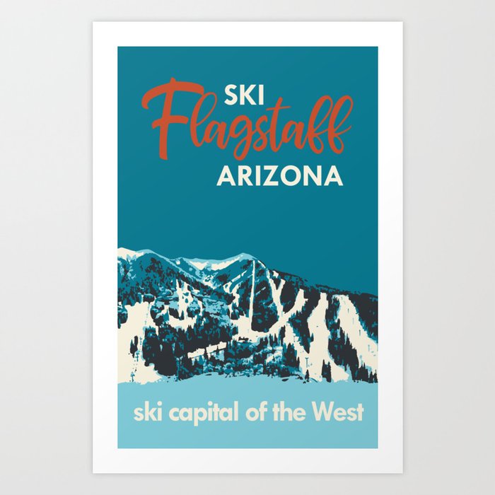 Ski Flagstaff Vintage Poster Art Print