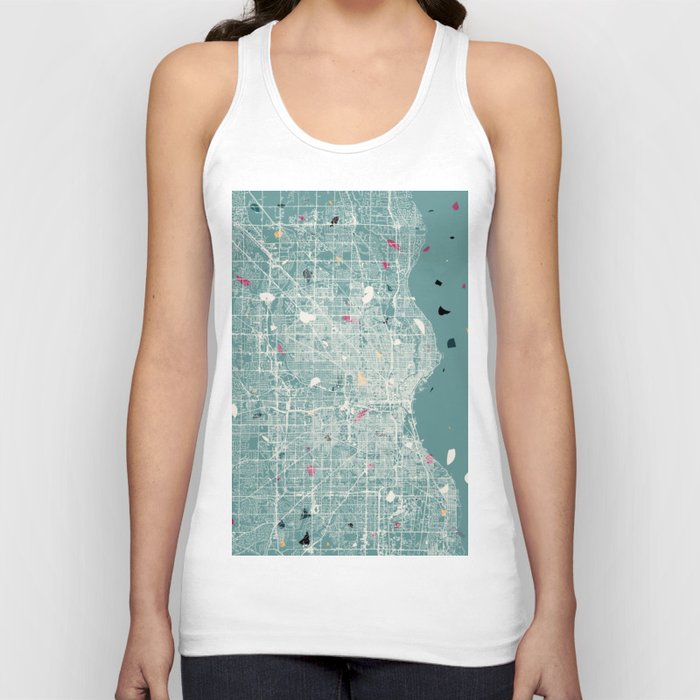 Milwaukee City Map - Terrazzo Tank Top