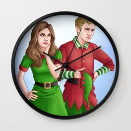 Fitzsimmons - Holiday Elves Wall Clock