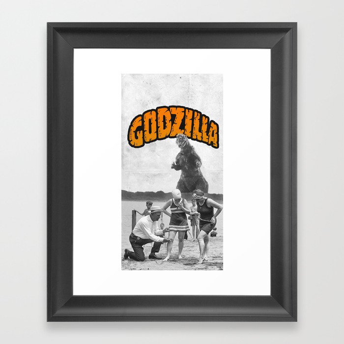 godzilla  Framed Art Print