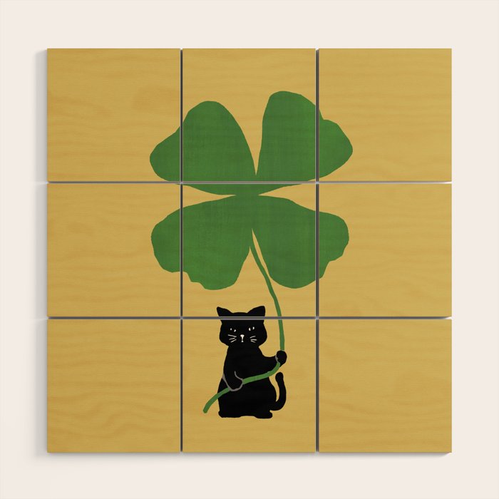 Cat with clover Art Print by Picomodi | Society6