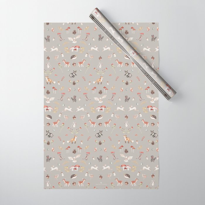 Woodland Grey Wrapping Paper