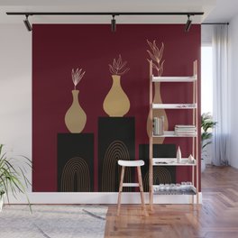 3 Vase and Plants Wall Mural