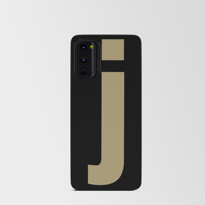 letter J (Sand & Black) Android Card Case