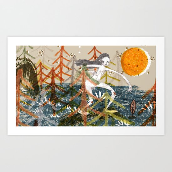 Cave witch Art Print
