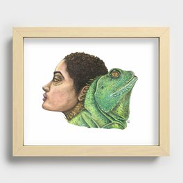See with their eyes. Iguana Recessed Framed Print