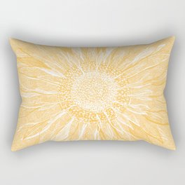 Mandala, Sunflower Prints, Yellow Rectangular Pillow