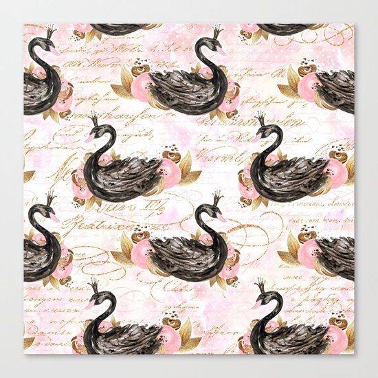 Black Swans ballerina #2 Canvas Print